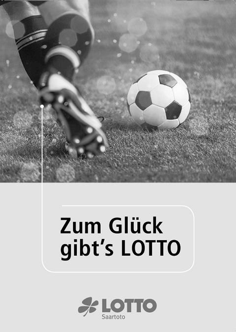 K640 Zum Glück Fußball A4 sw